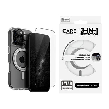 PanzerGlass CARE 3-in-1 Ceramic Bundle for iPhone 16 Pro
